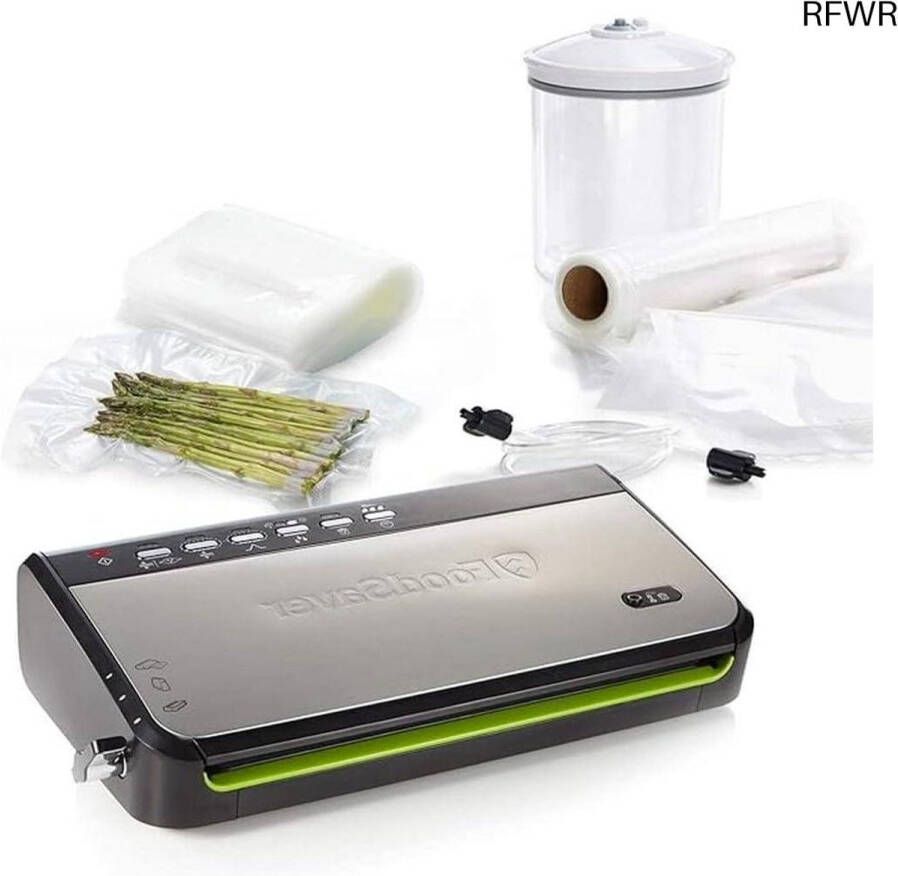 RFWR Vacuümmachine met opbergvak voor rol en snijder – Pulsfunctie voor breekbaar voedsel