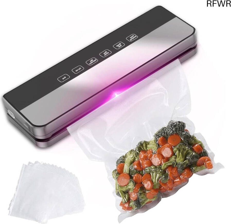 RFWR Vacuümsealer 5-in-1 Professioneel volautomatisch vacuümapparaat met 50 zakken Ideaal voor Keuken en Restaurant