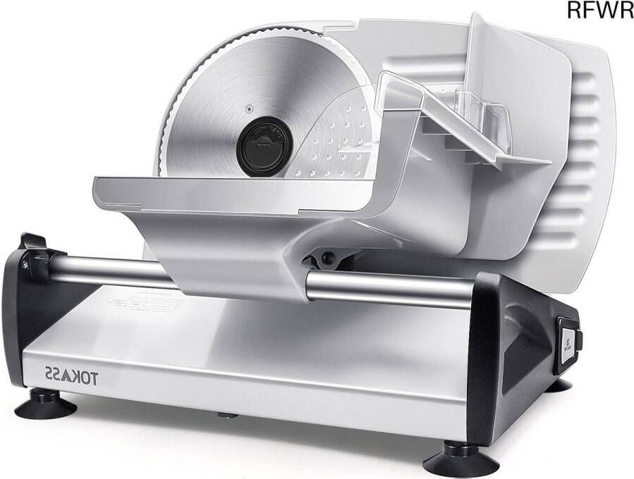 RFWR Verstelbare Elektrische Allessnijder voor Vlees Kaas en Groenten Snijdt van 0 tot 15mm