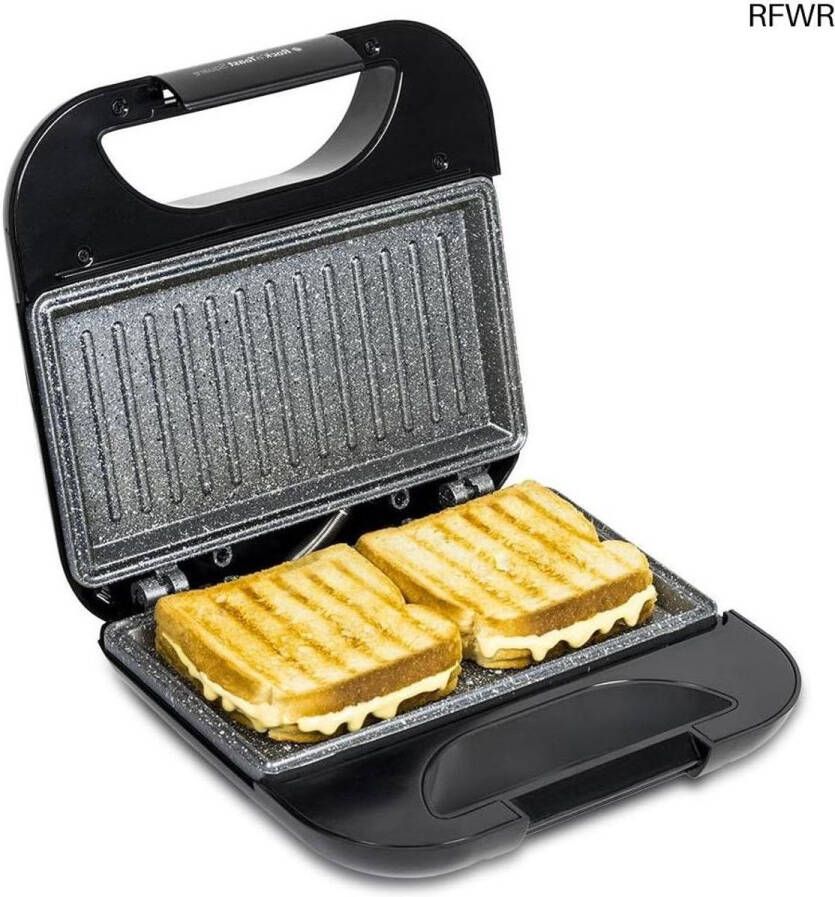 RFWR Vierkante Sandwichmaker voor 2 Broodjes met Antiaanbaklaag 750W