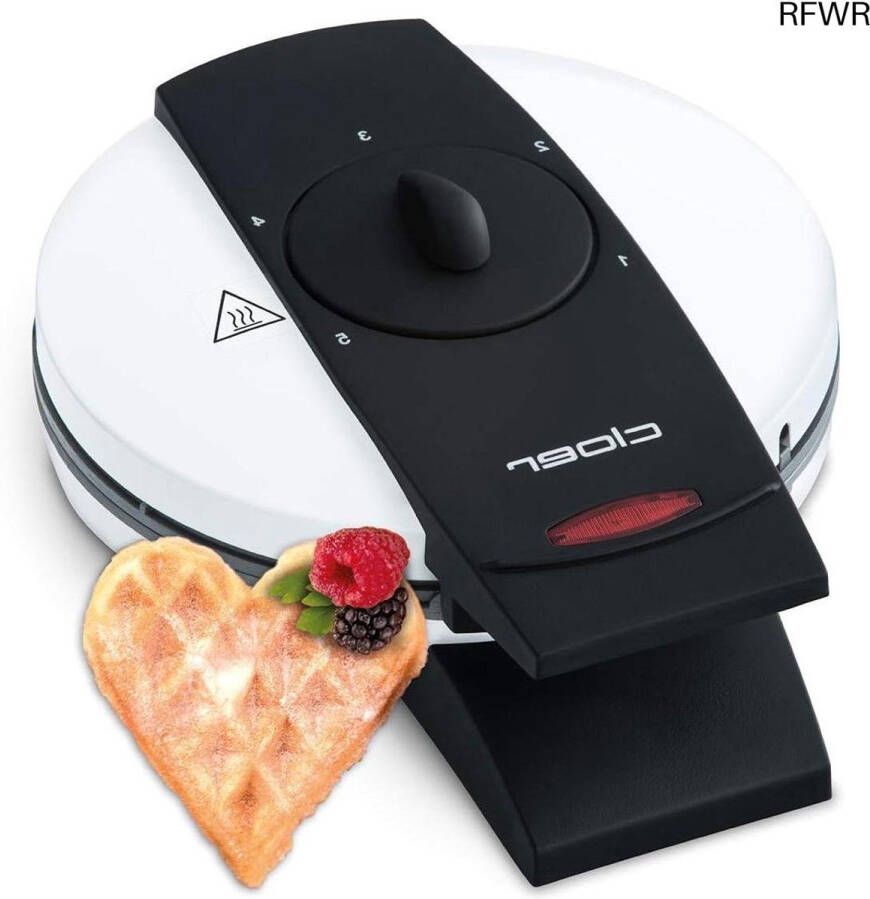 RFWR Wafelijzer voor klassieke hartwafels met traploos instelbare bruiningsgraad