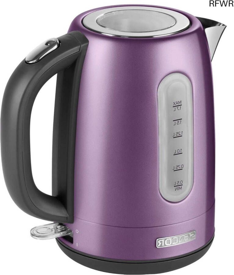 RFWR Waterkoker RVS 1 7L met Afneembaar Filter 2150 Watt Paars