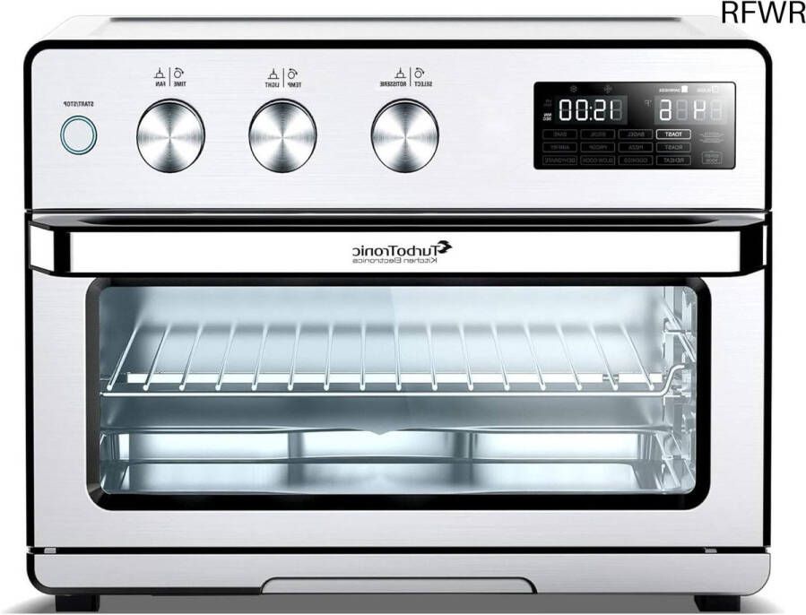 RFWR XXL Digitale Heteluchtoven 32 Liter met Draaispies 5-in-1 Mini-Oven Airfryer en Droger