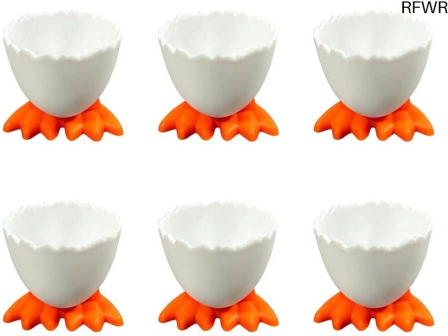 RFWR Zachtgekookte eierdopjes 6 delige set met schattig ontwerp
