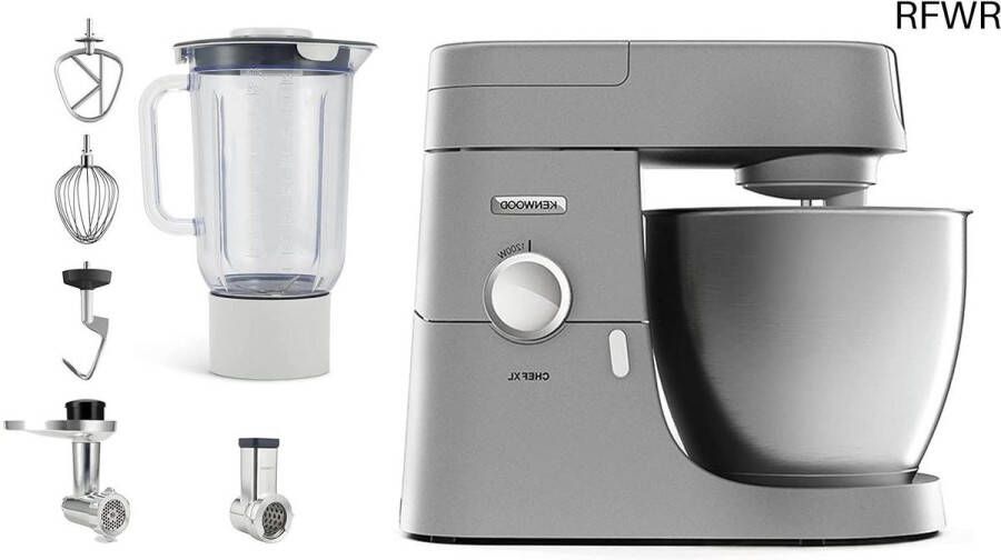 RFWR Zilver 6.7L Keukenmachine met 1200W Motor – Voor Koken Bakken en Mixen