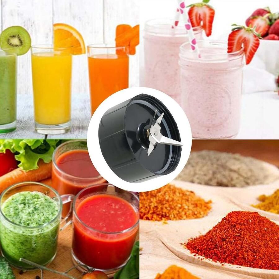Rhinenet 1 ST Kruismessen Compatibel met Magic Bullet Roeren Blade Juicer 250W Cross Blade Ice Shaver Reserve Blade Vervanging Deel voor Magic Blender Juicer Accessoires MB1001