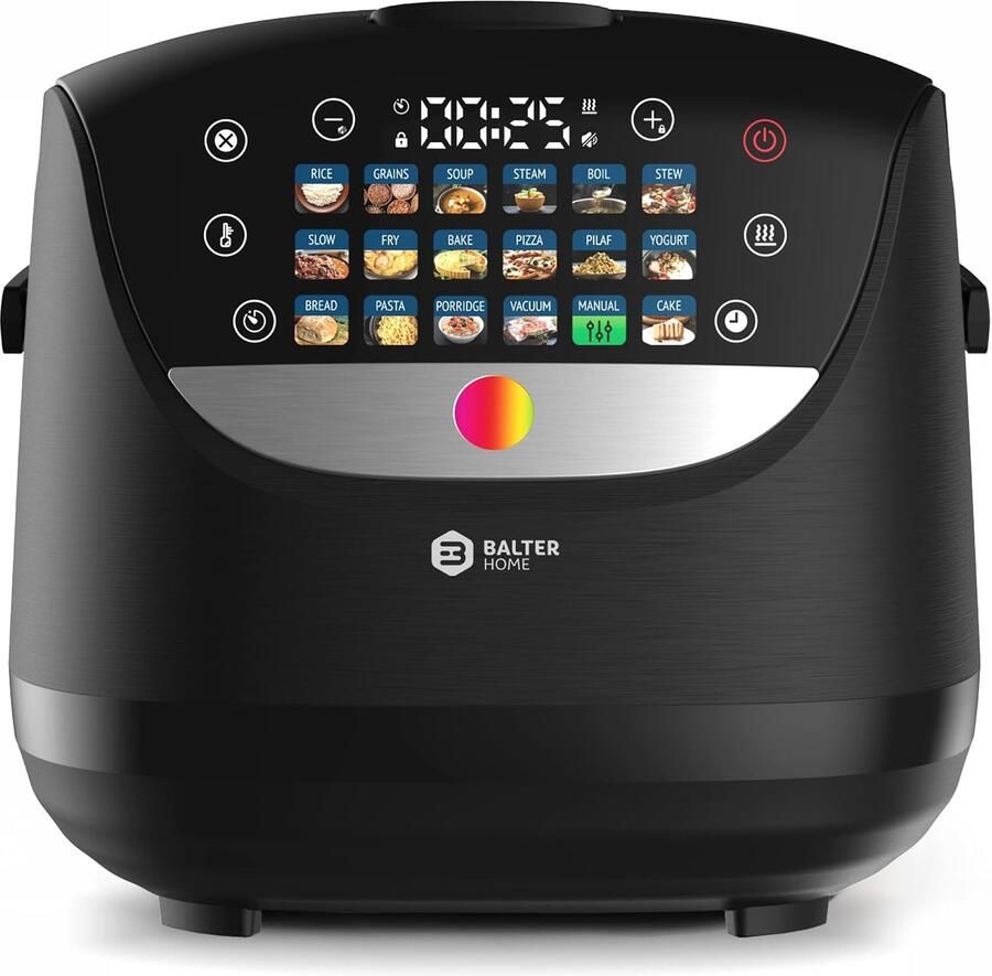 Rijstkoker Multikoker 18 Programma's 4 Liter Inhoud Fuzzy-Logic Technologie Stoompan & Slow Cooker Warmhoudfunction Electrische Multicooker