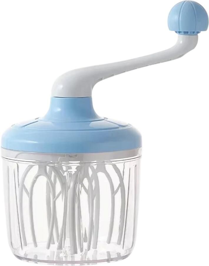 Rimmo Multifunctionele Handmatige Garde – Semi-automatische Eierklopper & Roomklopper – Handmixer voor Ei Slagroom en Cake – Keuken Hand Crank Mixer – Handmatige Keukenmixer Blauw