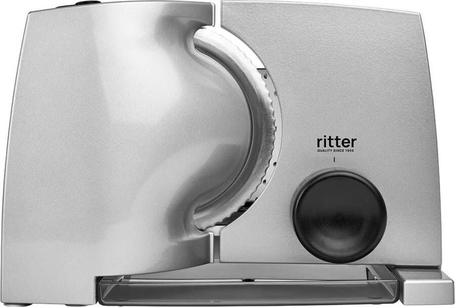 Ritter Snijmachine Compact 1 Made in Germany Allessnijder Elektrisch 65W Eco Motor broodsnijmachine vleeswarensnijmachine vlees brood gronten broodsnijder Zilver - Foto 7