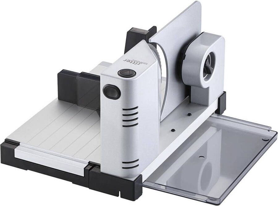 Ritter Snijmachine icaro 7 Made in Germany Allessnijder Elektrisch inklapbar 65W Eco Motor broodsnijmachine vleeswarensnijmachine vlees brood gronten broodsnijder Zilver - Foto 4