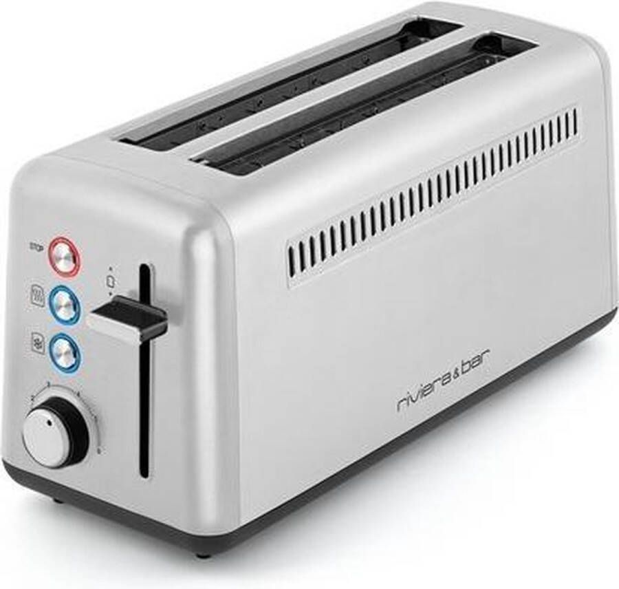 Riviera&bar Broodrooster 2 lange slots 1500w RVS Riviera & Bar QGP480