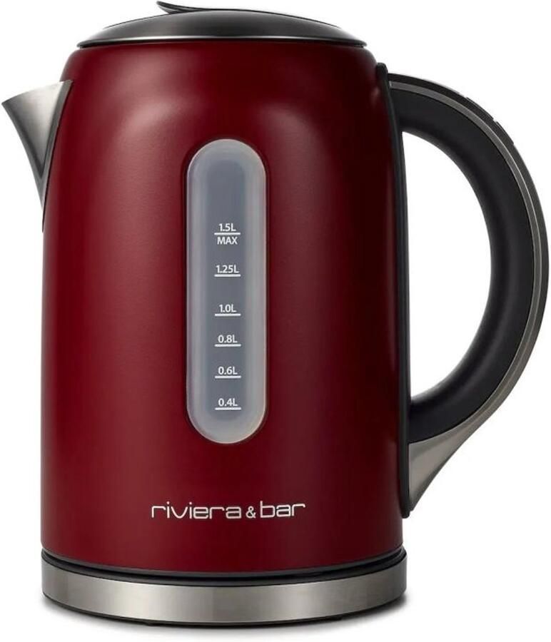 Riviera&bar Waterkoker Mila 1 5 L Rood