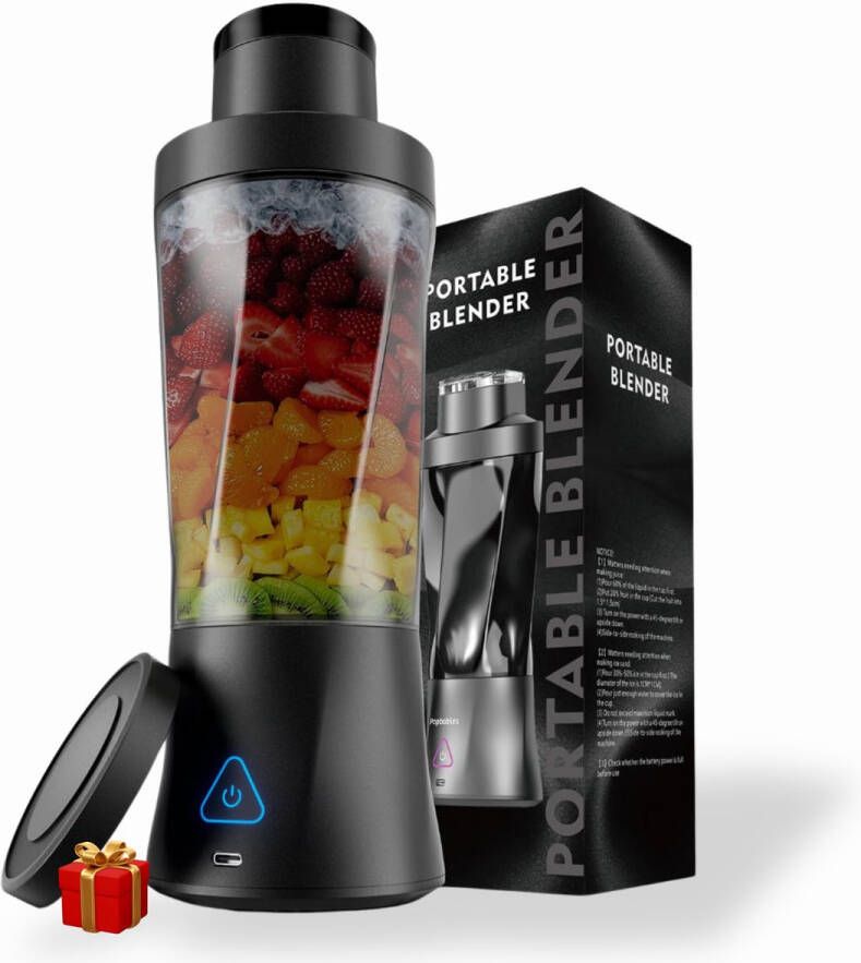 RJD Blender To Go Draagbare Blender Smoothie Maker Portable & Draadloos 650 ML 360W