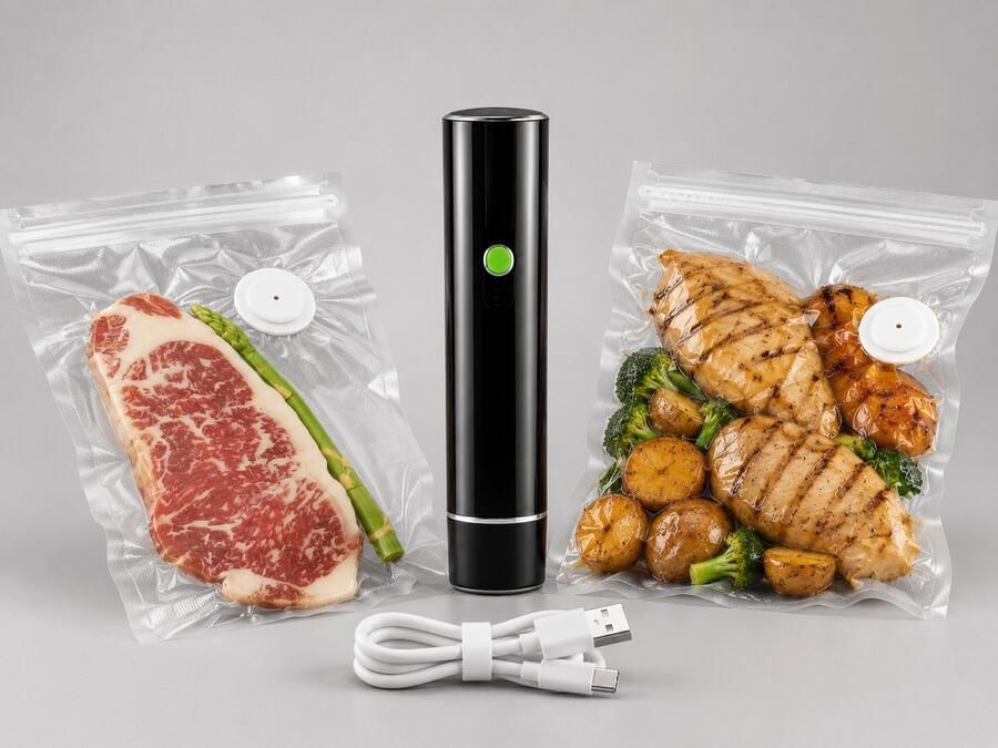 Oui Living Vacuümzakken met elektrische pomp 40 herbruikbare voedselzakken - Foto 2