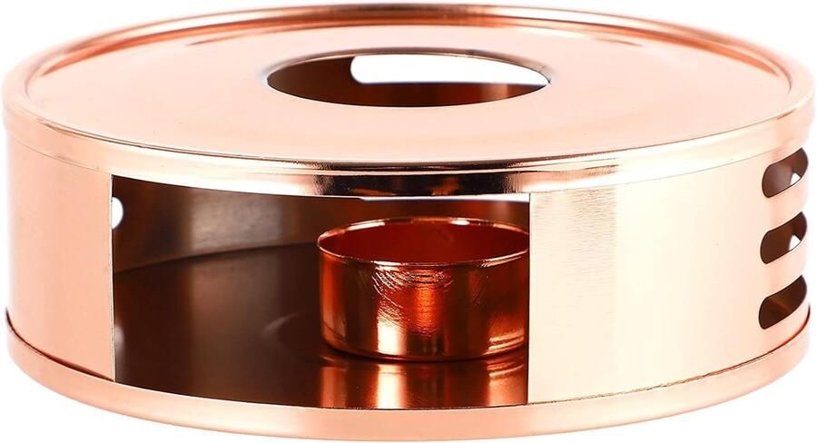 Roestvast Stalen Theepotverwarmer Koper 5 x 15 cm Duurzaam en Multifunctioneel Voor Theepotten en Koffiepotten