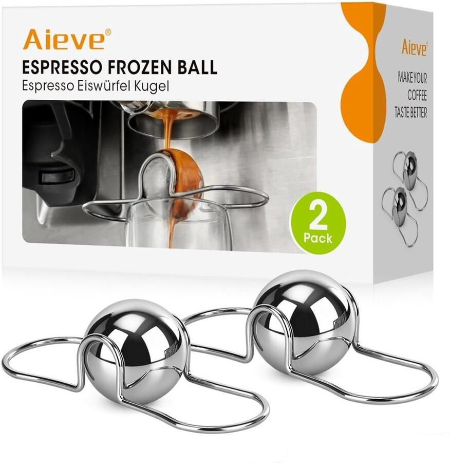 Roestvrij Stalen Koelballen voor Espresso Koffie (Set van 2)