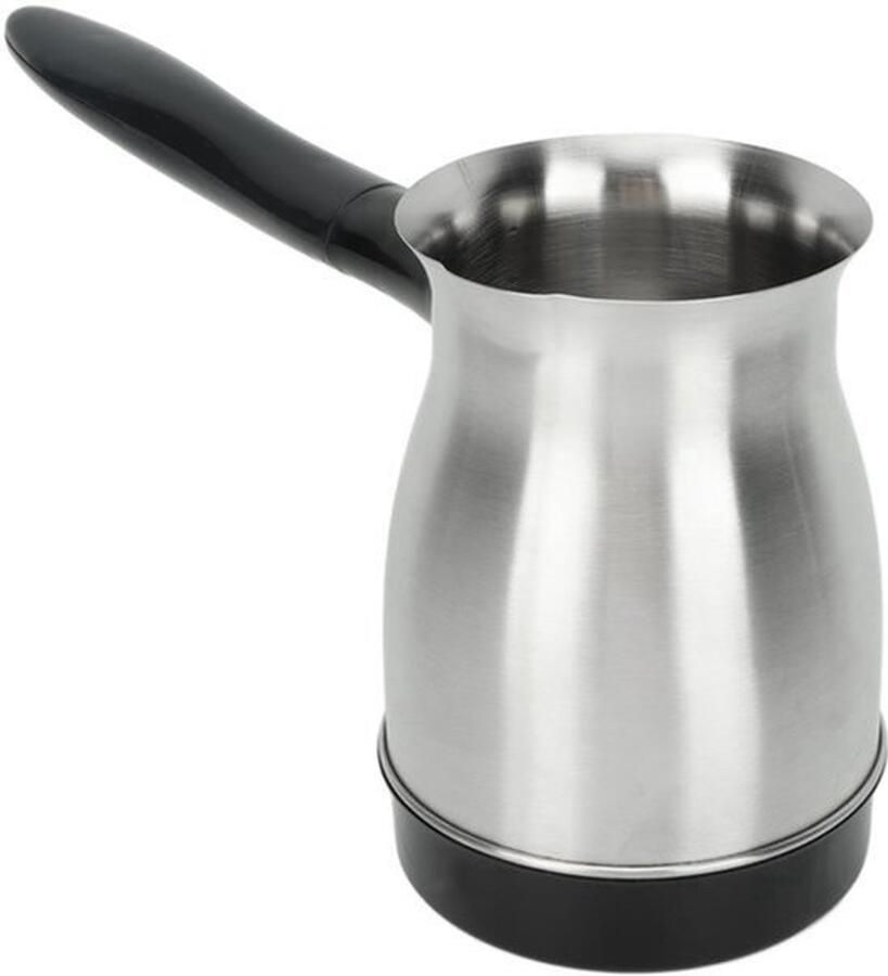 Roestvrijstalen elektrische Turkse koffiekoker 600 ml espressomachine elektrische koffieverwarmer 600 ml van roestvrij staal gelijkmatige verwarming 600 W EU-stekker grote handgreep