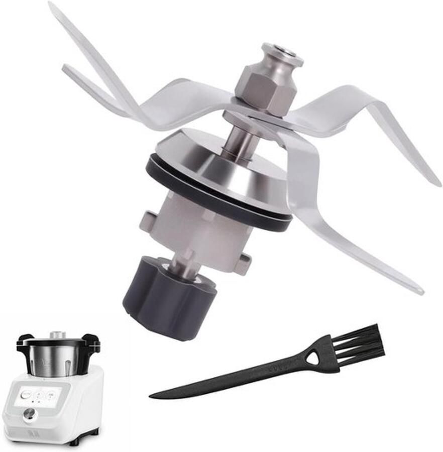 Roestvrijstalen reservemes en reinigingsborstel voor en keukenmachine compatibele keukenmachine-accessoires messet voor blender