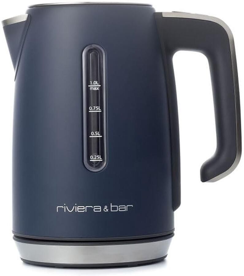 Roestvrijstalen waterkoker 1L Elektrische Waterkoker 2000W Precieze Temperatuurselectie 40-100°C Warmhoudfunctie 30 Min Digitaal Scherm Oververhittingsbeveiliging Grijs Blauw