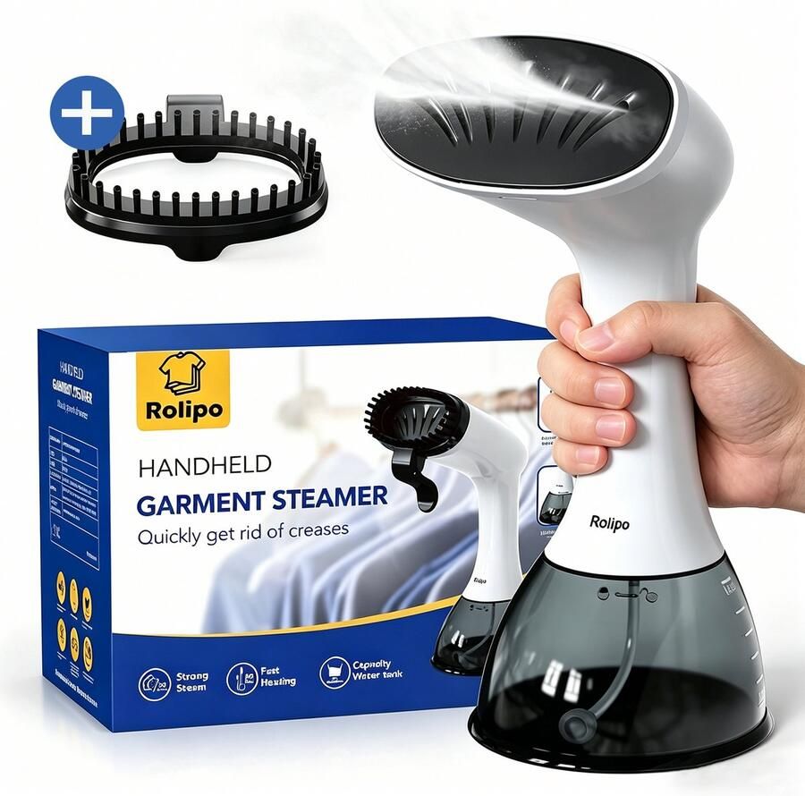 Rolipo Handstomer 1640W – Kledingstomer 400ml – Snel Opwarmen – Geschikt voor Alle Stoffen – Wit