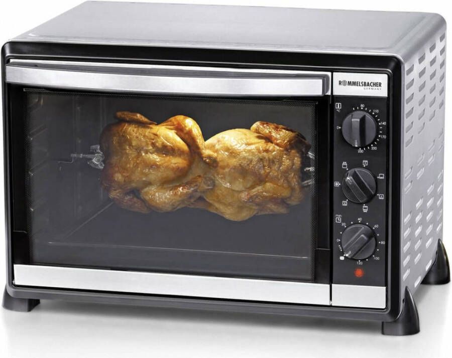 Rommelsbacher Grilloven & Draaispitgrill BG 1805 E – vrijstaande tafeloven 42L – met rotisserie bak- en grillfunctie – RVS oven voor bakken grillen & braden - Foto 2
