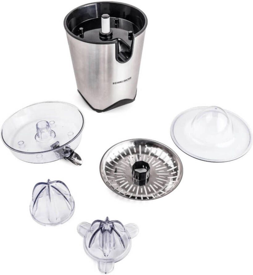 Rommelsbacher Citruspers ZP 60 E – elektrische citruspers van RVS – met druppelstop & automatische start stop – voor sinaasappel citroen & grapefruit