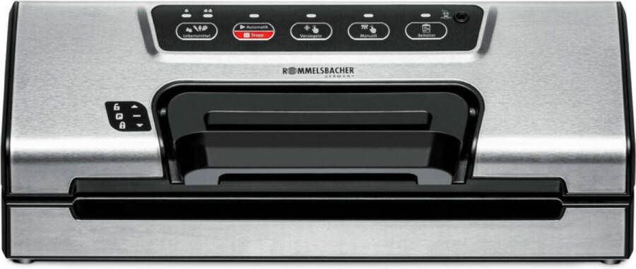 Rommelsbacher Vacuümmachine VAC 385 – RVS – Vacumeermachine met krachtige pomp – 12L min – Automatisch & handmatig – Inclusief folierol zakken & vacuümslang – Geschikt voor sous-vide - Foto 8