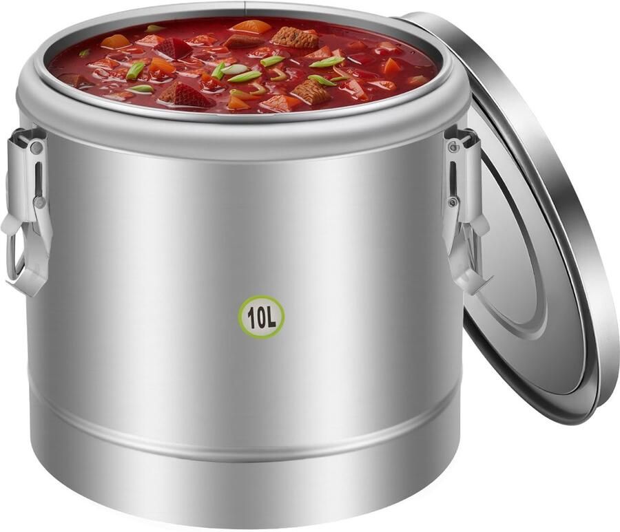 Ronde Roestvrijstalen Thermocontainer voor Voedsel