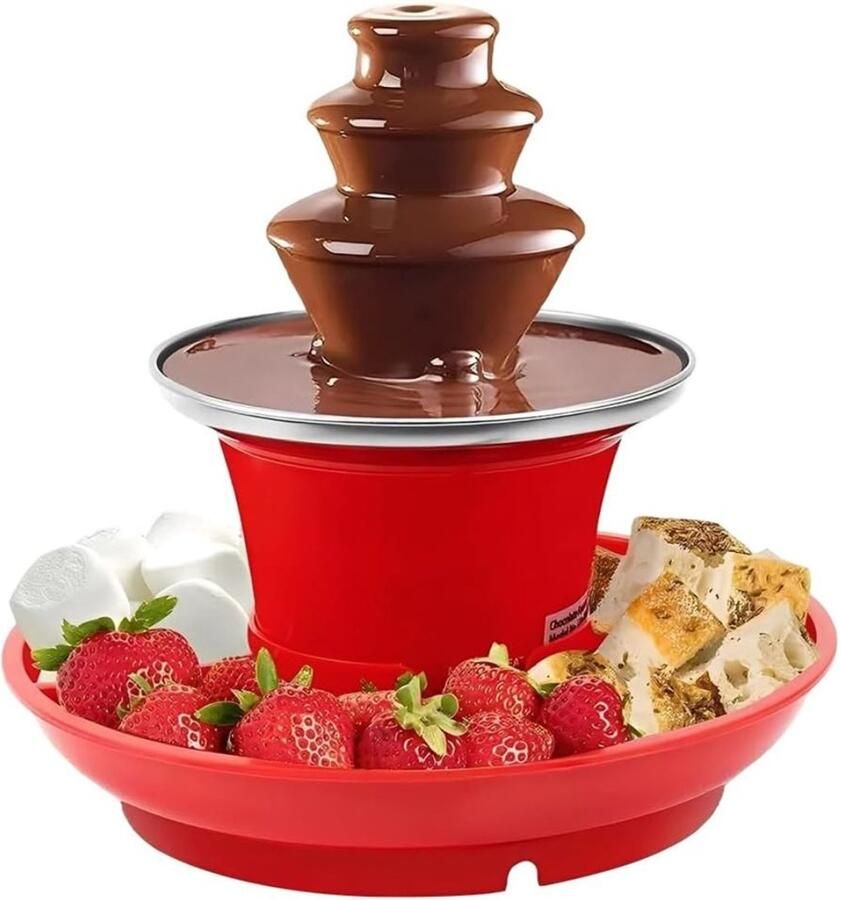 RONN Chocoladefontein Chocolade fontein Chocolade druppels Rood 23cm x 22cm x 15cm