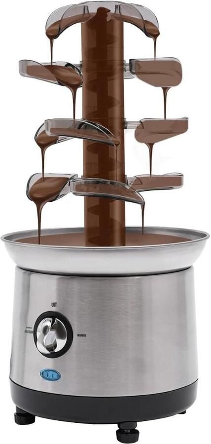 RONN Chocoladefontein Chocolade fontein Chocolade druppels Zilver 19cm x 22cm x 43cm