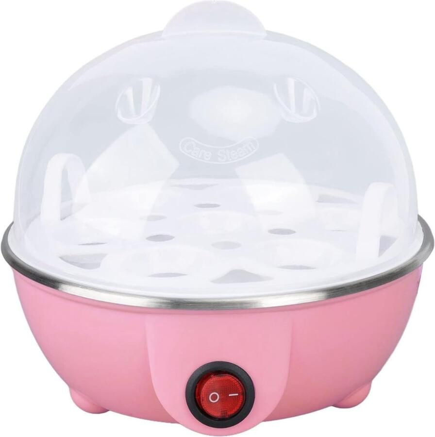 RONN Eierkoker electrisch Eierkoker met timer Roze- 18cm x 17cm x 17cm