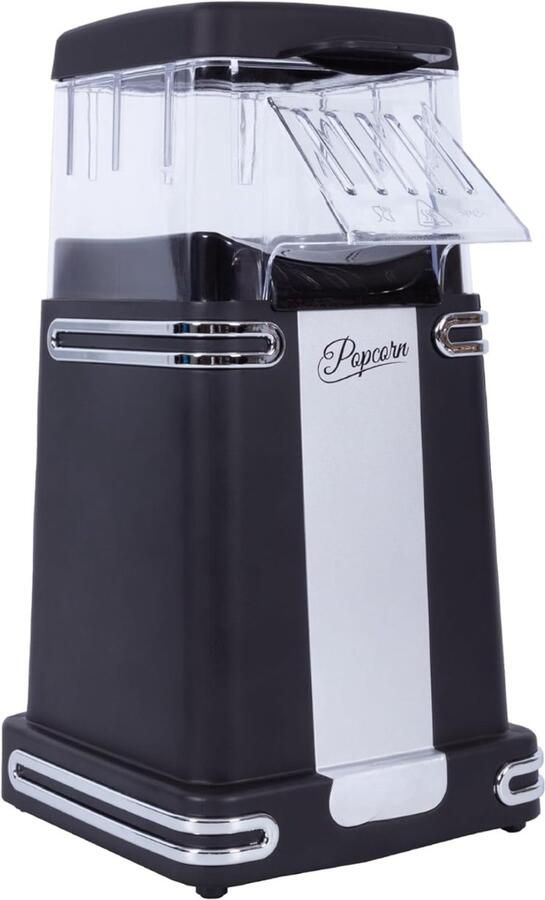RONN Popcorn Machine Popcorn maker Popcornmais Machine Zwart 14cm x 26cm x 14cm