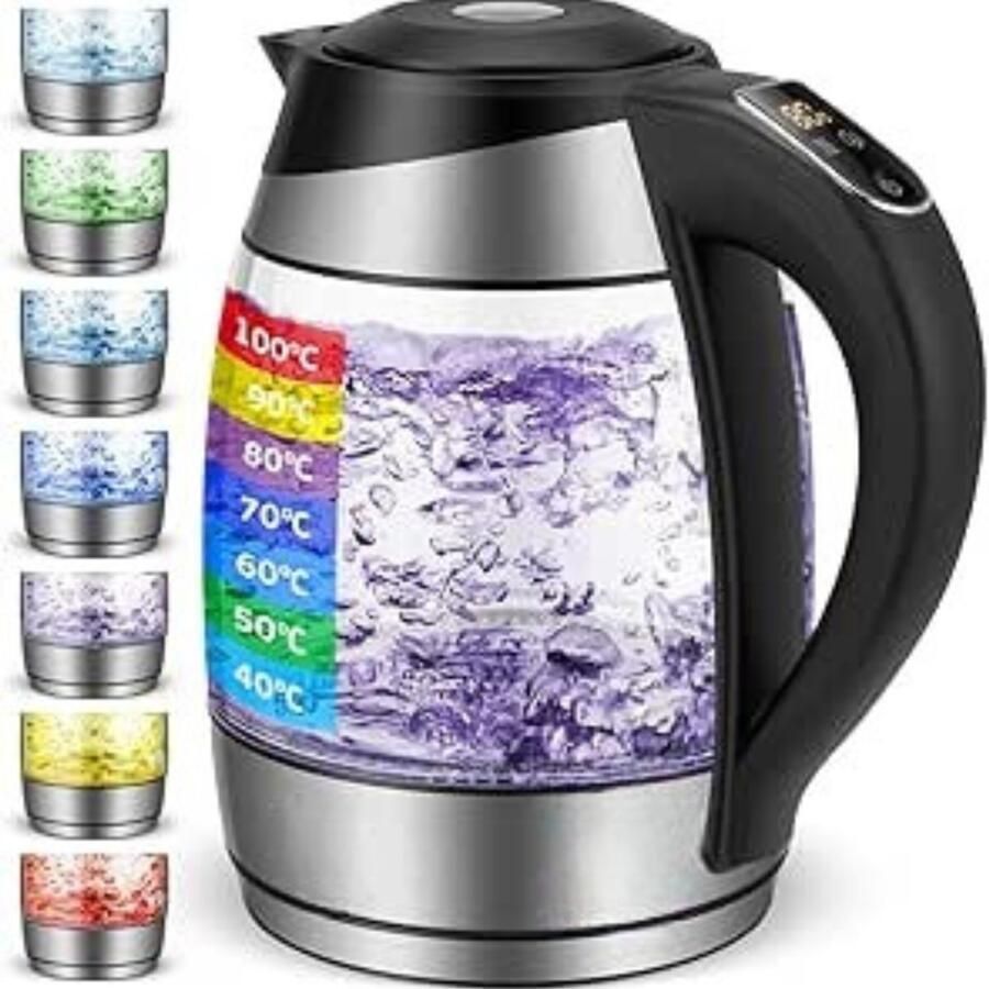 RONN Waterkoker glas Waterkoker Zwart 22cm x 19cm x 25cm