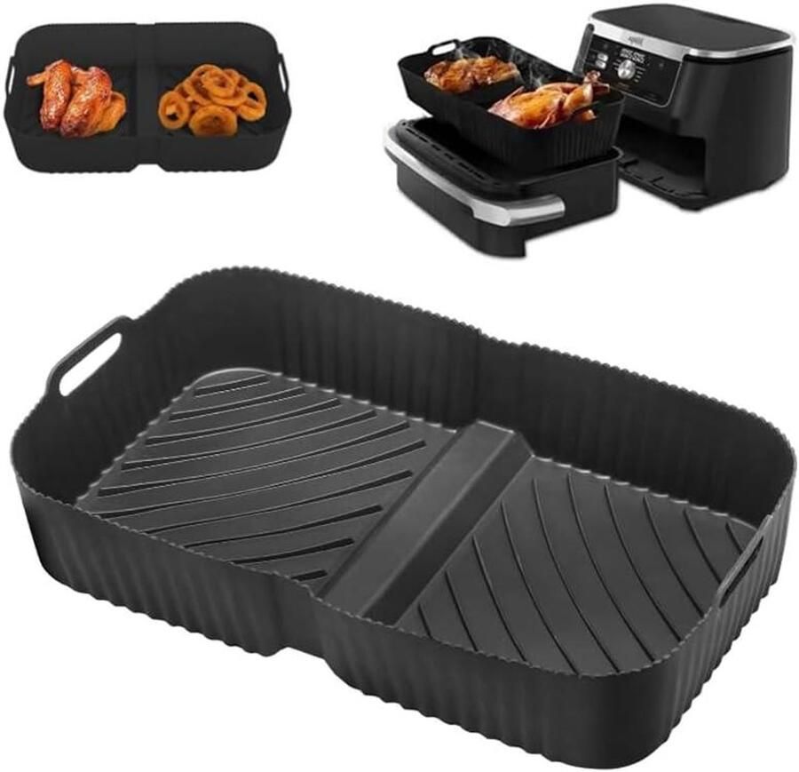 Ronte Siliconenvorm voor heteluchtfriteuse Herbruikbaar All-in-one accessoires Ninja AF500 Inlegzolen Airfryer Accessoires Herbruikbaar Siliconen Geoptimaliseerde Titel