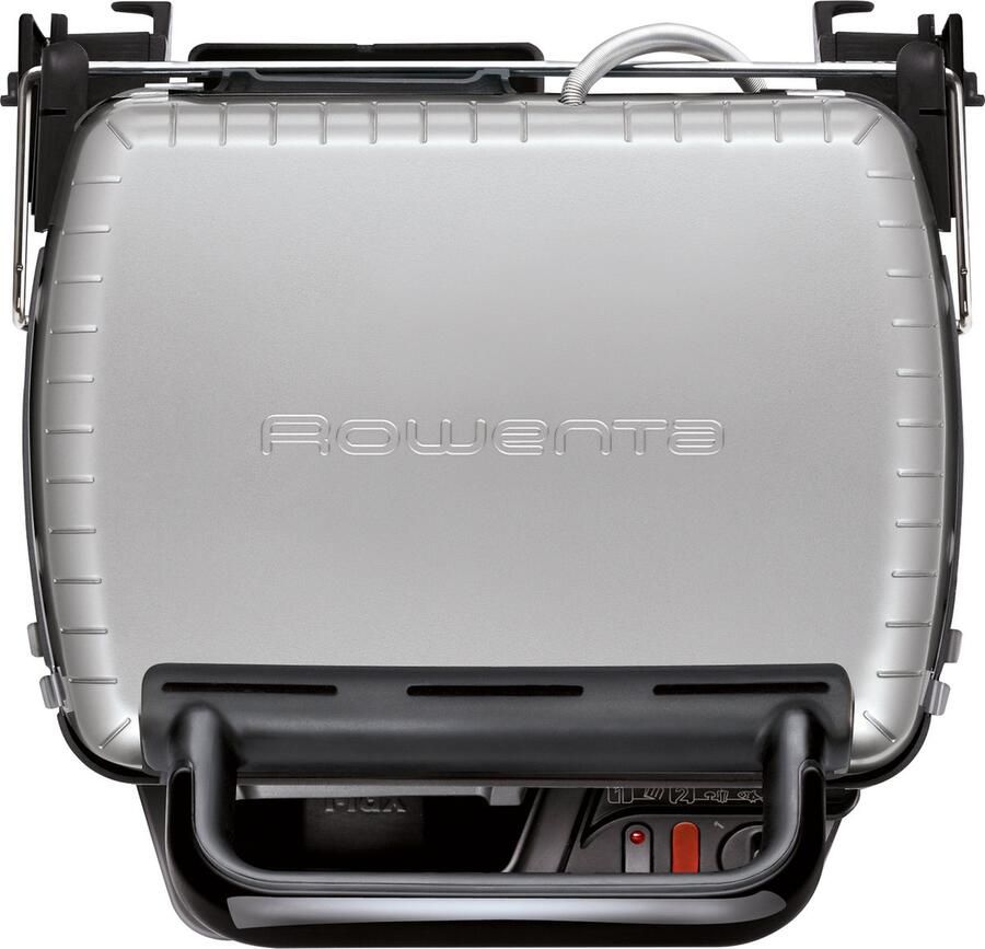 Rowenta Ultracompact 600 GR305012 Elektrische Contactgrill 2000W Uitneembare Platen & Vetopvangbak Vaatwasserbestendig Zwart RVS