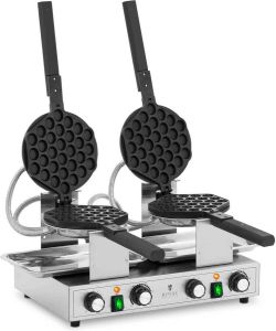 Royal Catering Bubbel wafelijzer 2 x 1400 W 50 250 °C Timer: 0 5 min