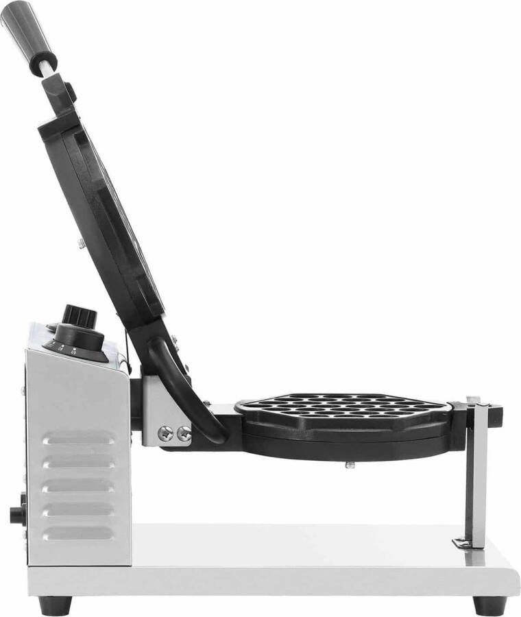 Royal Catering Bubble wafelijzer rond 1 grote wafel 1200 W - Foto 2