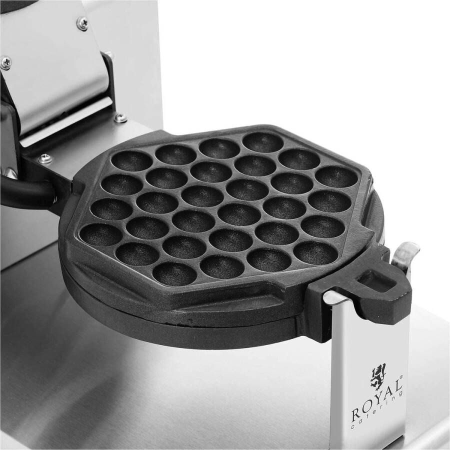 Royal Catering Bubble wafelijzer rond 1 grote wafel 1200 W - Foto 1