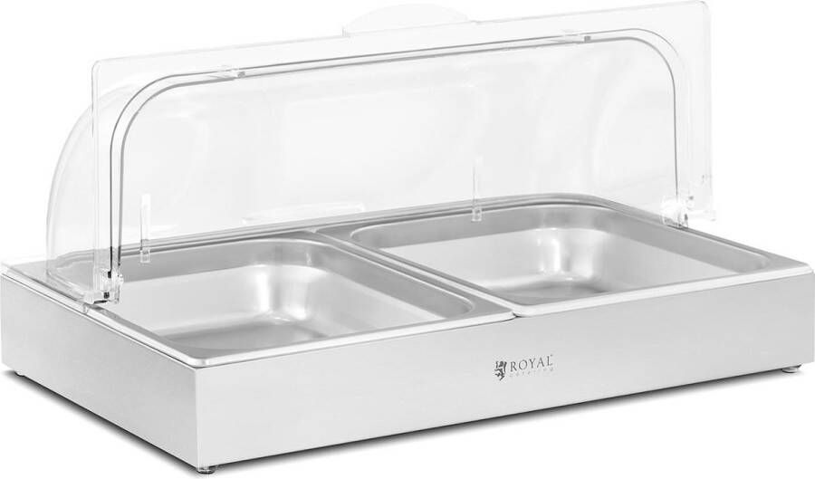 Royal Catering Buffetvitrine 2 x 4 L 535 x 335 x 250 mm