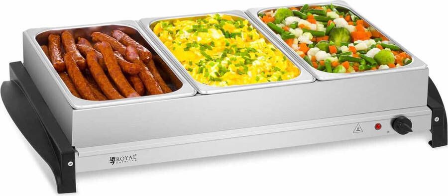 Royal Catering Buffetwarmer 3 x 2 liter 400 W - Foto 3