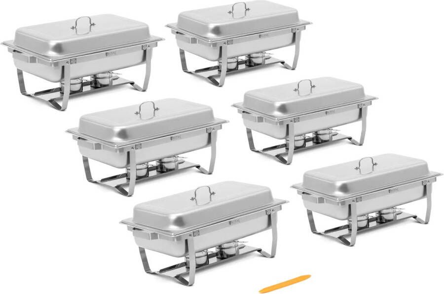 Royal Catering Chafing Dish set van 6 GN 1 1 6 x 7 5 l 6 brandstofcontainers