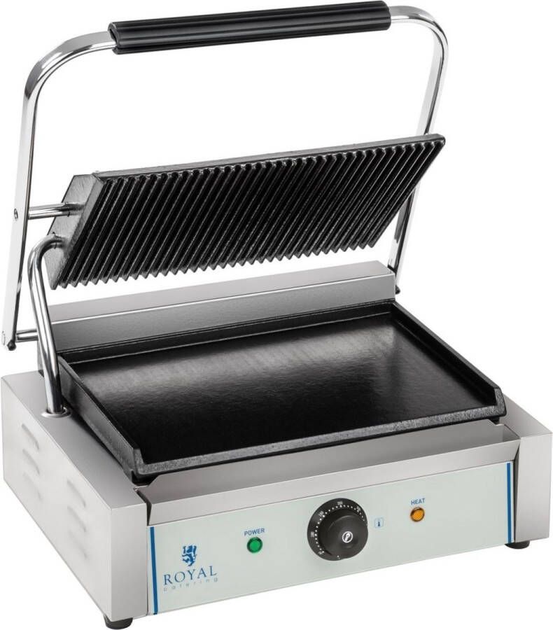 Royal Catering Contactgrill geribbelde bovenste bakplaat 2200 W