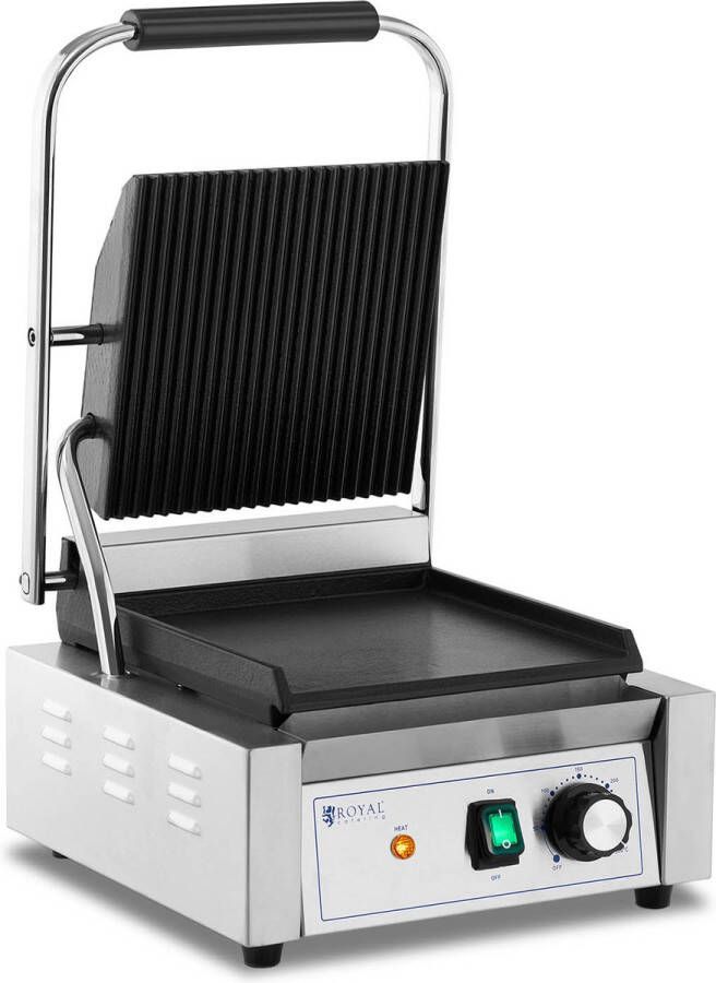 Royal Catering Contactgrill Rainurée + Lisse 1800 W