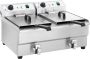 Royal Catering Dubbele elektrische friteuse 2 x 16 liter met aftapkraan - Thumbnail 2