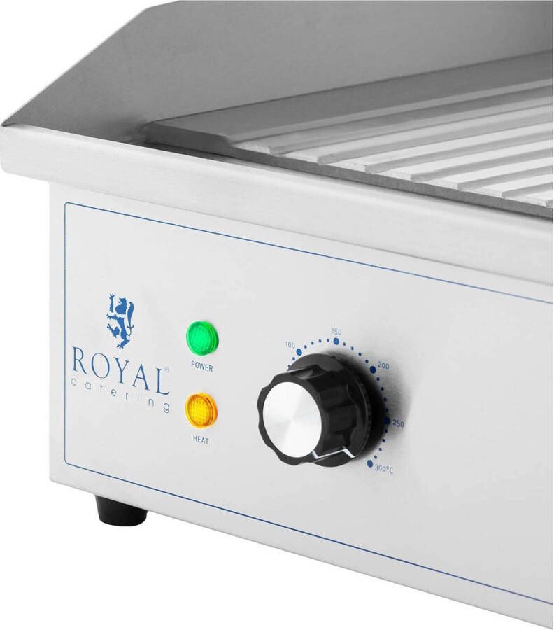 Royal Catering Dubbele elektrische grillplaat 700 x 400 mm Rainurée 4.400 W - Foto 2