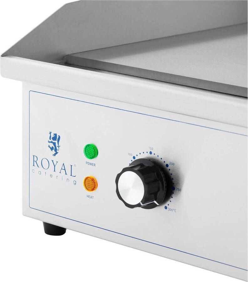 Royal Catering Elektrische bakplaat 727 x 420 mm geribbeld glad 4400 W - Foto 1