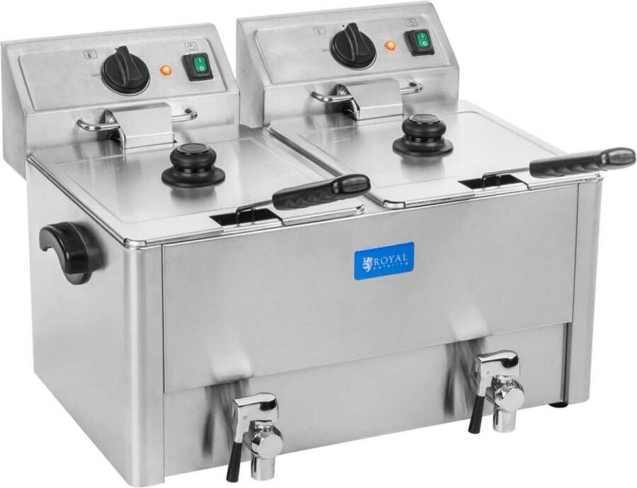 Royal Catering Elektrische friteuse 2 x 13 liter EGO-thermostaat - Foto 2