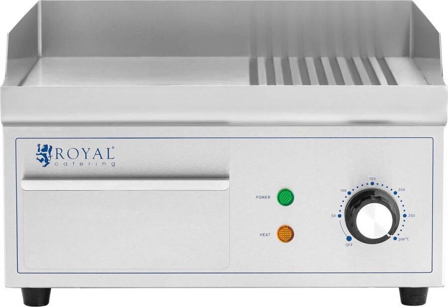 Royal Catering Elektrische grillplaat 360 x 380 mm Ribber + Flat 2.000 W - Foto 1