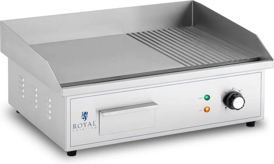 Royal Catering Elektrische grillplaat 548 x 350 mm Ribber + Flat 3.000 W - Foto 2