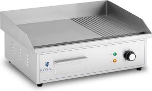 Royal Catering Elektrische grillplaat 548 x 350 mm Ribber + Flat 3.000 W